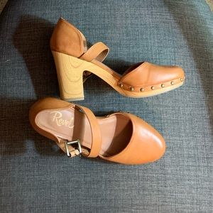 Chunky Heels by Revel - Faux leather